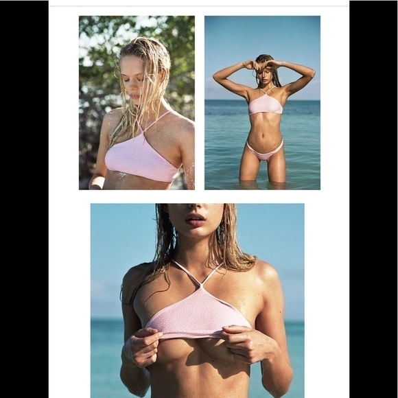 AMUSE Society x Flynn Skye Polka Dot Beach Vida Bling Dawn High Neck Bikini Top - Picture 9 of 9